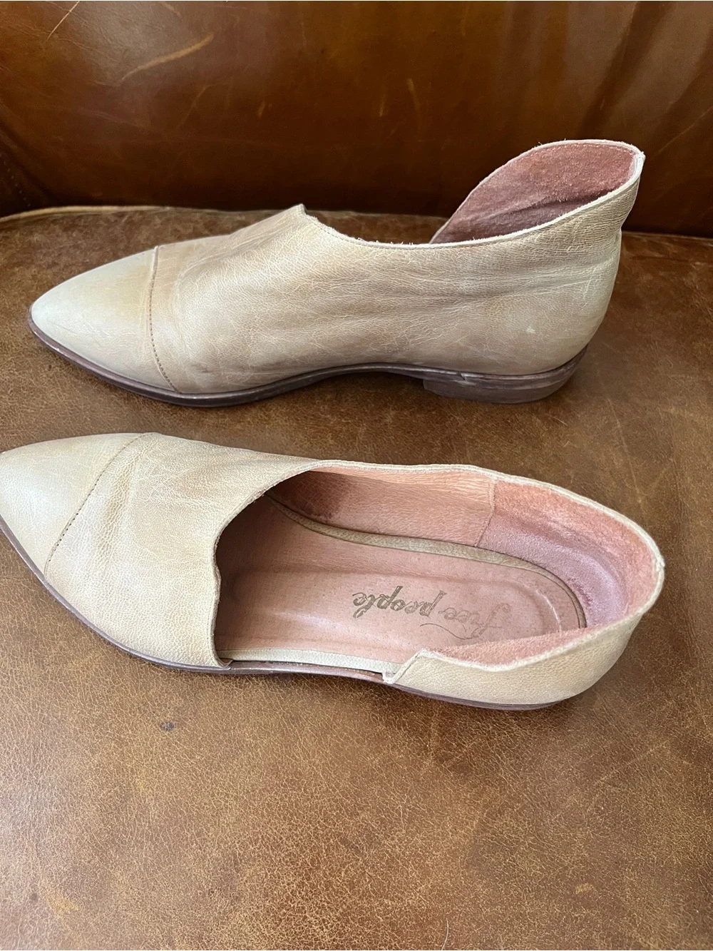 Free People natural leather
